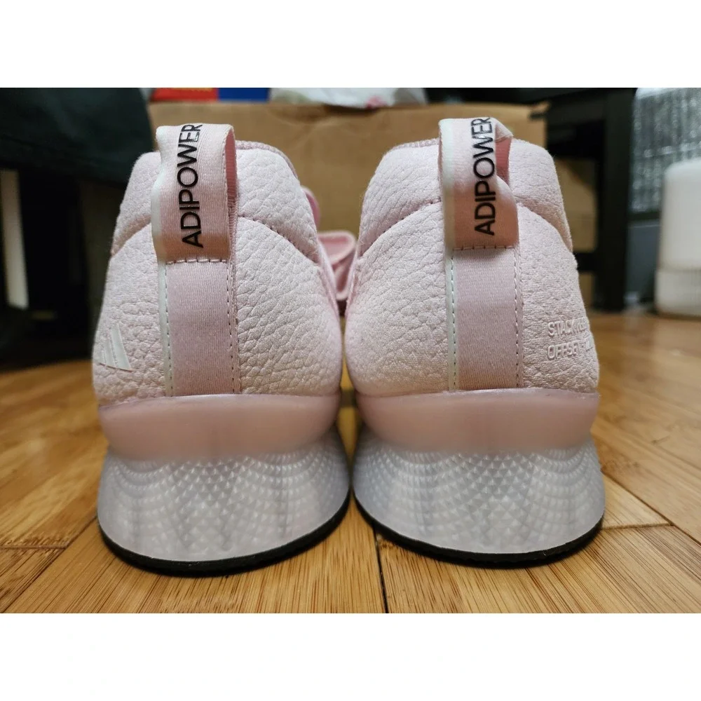 Adidas Adipower 3 Pink Black Men Size 14 Weightlifting Gym Workout Shoes JP9873